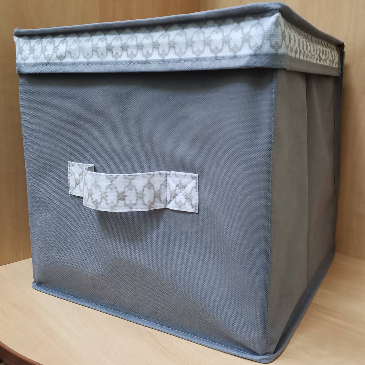 

Короб для хранения вещей 30*30*30 "French Grey" серый, Светло-серый