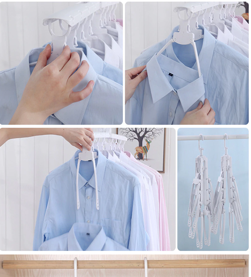 

Вешалка-органайзер на 8 плечиков для одежды белого цвета, Белый