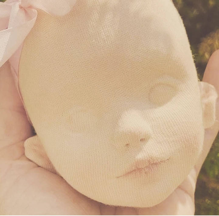 

Трикотаж хлопок натуральный, для кукол в скульптурной технике.