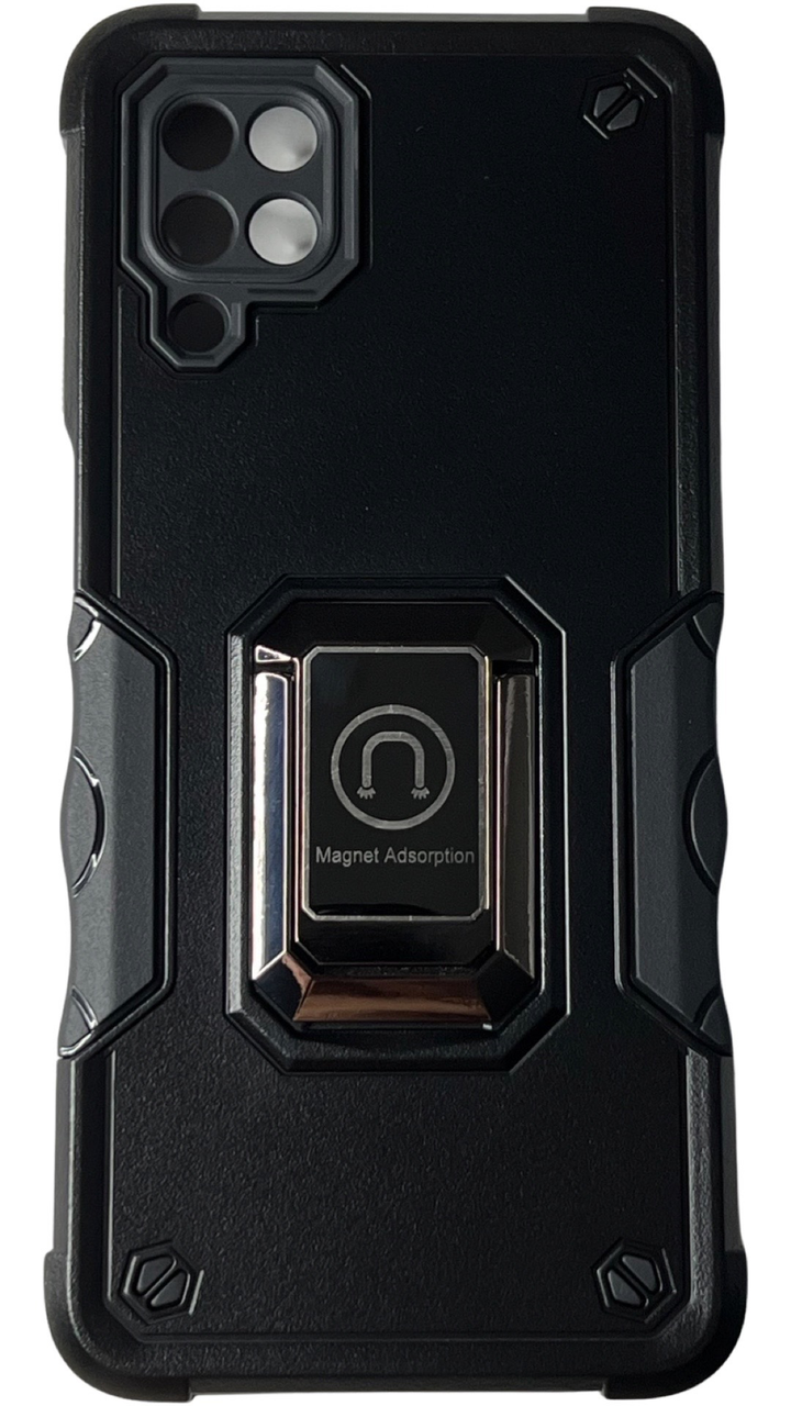 

PC + TPU чехол Armor Magnet Ring для Samsung Galaxy A12 (на самсунг а12) черный, Разные цвета