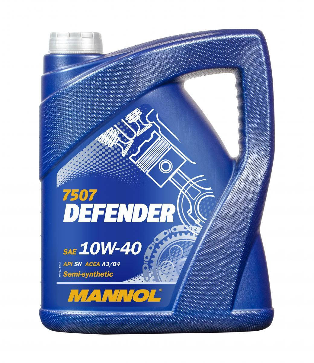 

Моторное масло Mannol 7507 DEFENDER 10W-40 5л полусинтетическое