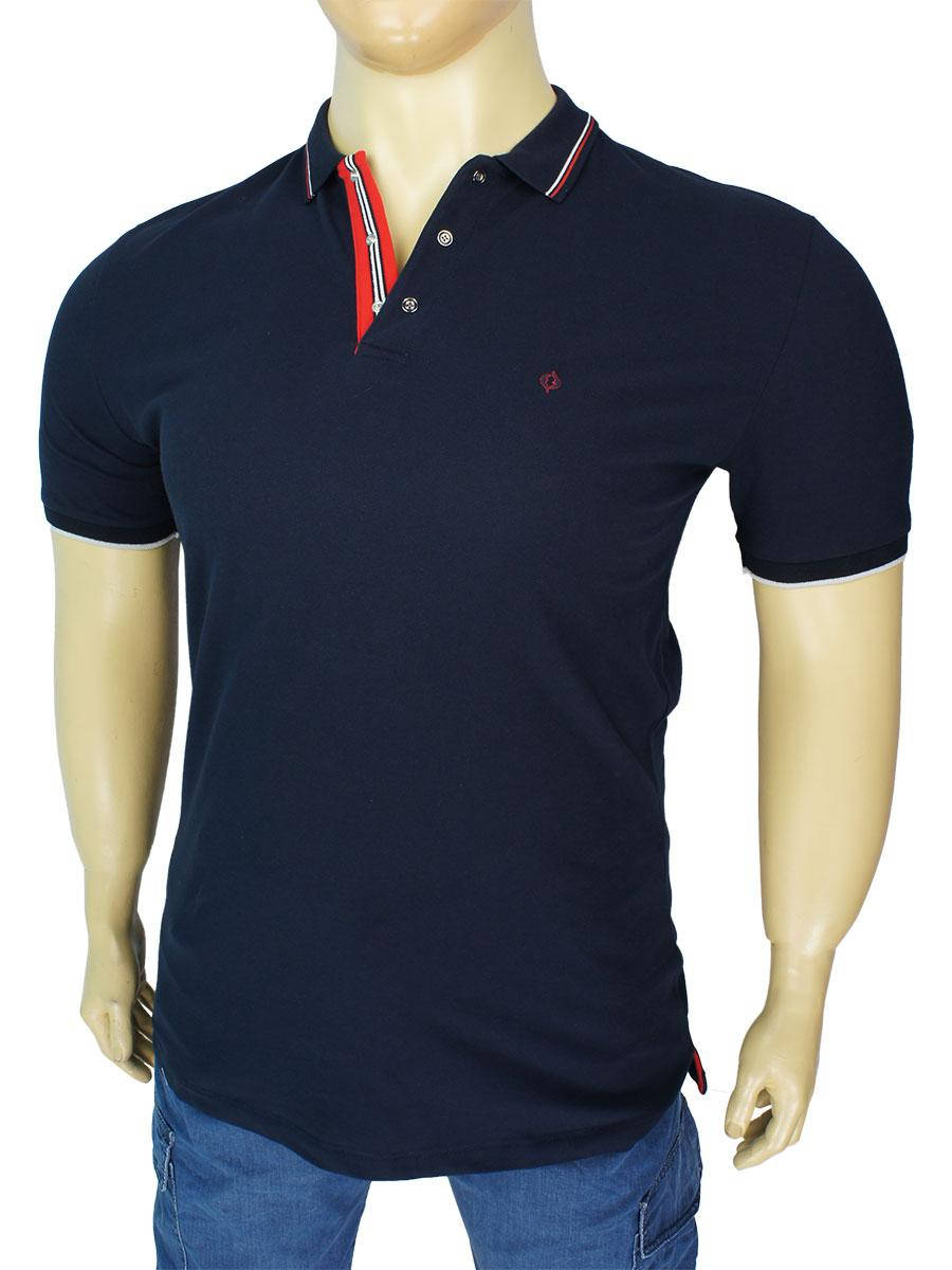 

Темно-синя чоловіча теніска Fabiani 22437 D.Blue великих розмірів