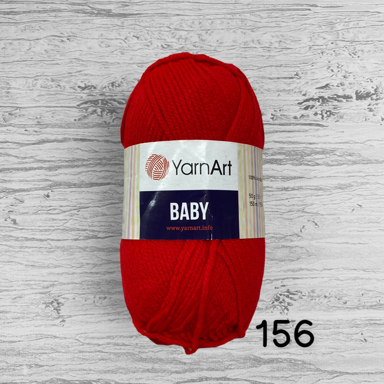 

Акрилова пряжа YarnArt Baby / ЯрнАрт бебі 156, червоний, Красный