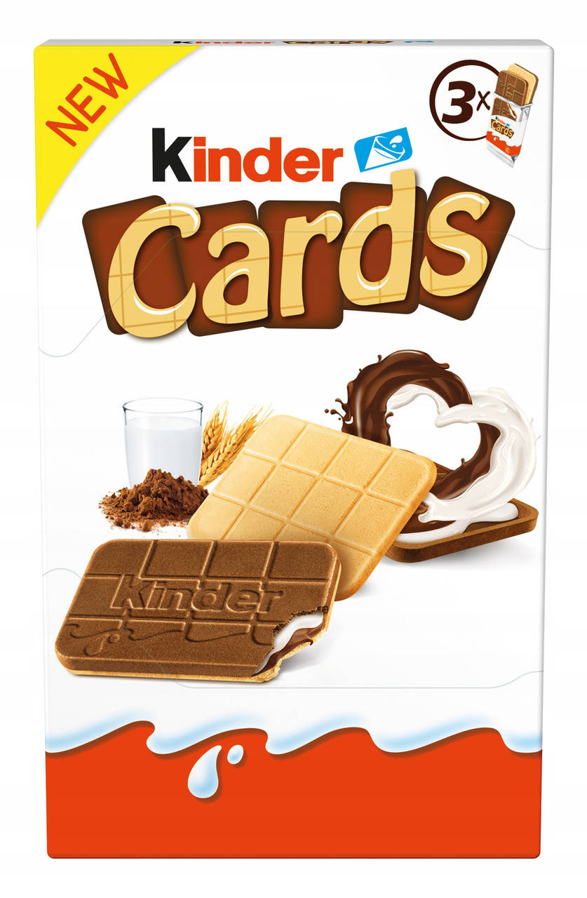 

Печенье Kinder Cards 3s 77g