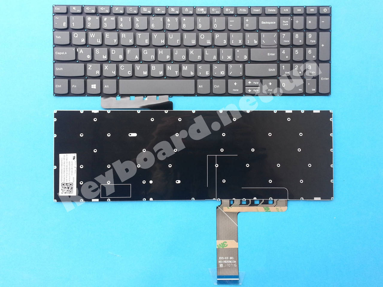 

Клавиатура для ноутбука Lenovo Ideapad S145-15API, S145-15, Серый