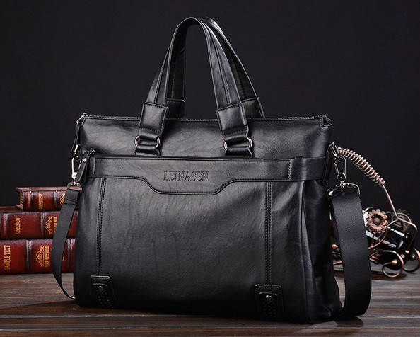

Мужской деловой портфель Мужская сумка для документов LEINASEN, Черный