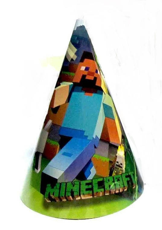 

Колпачок на день рождение "Майнкрафт" 16 см