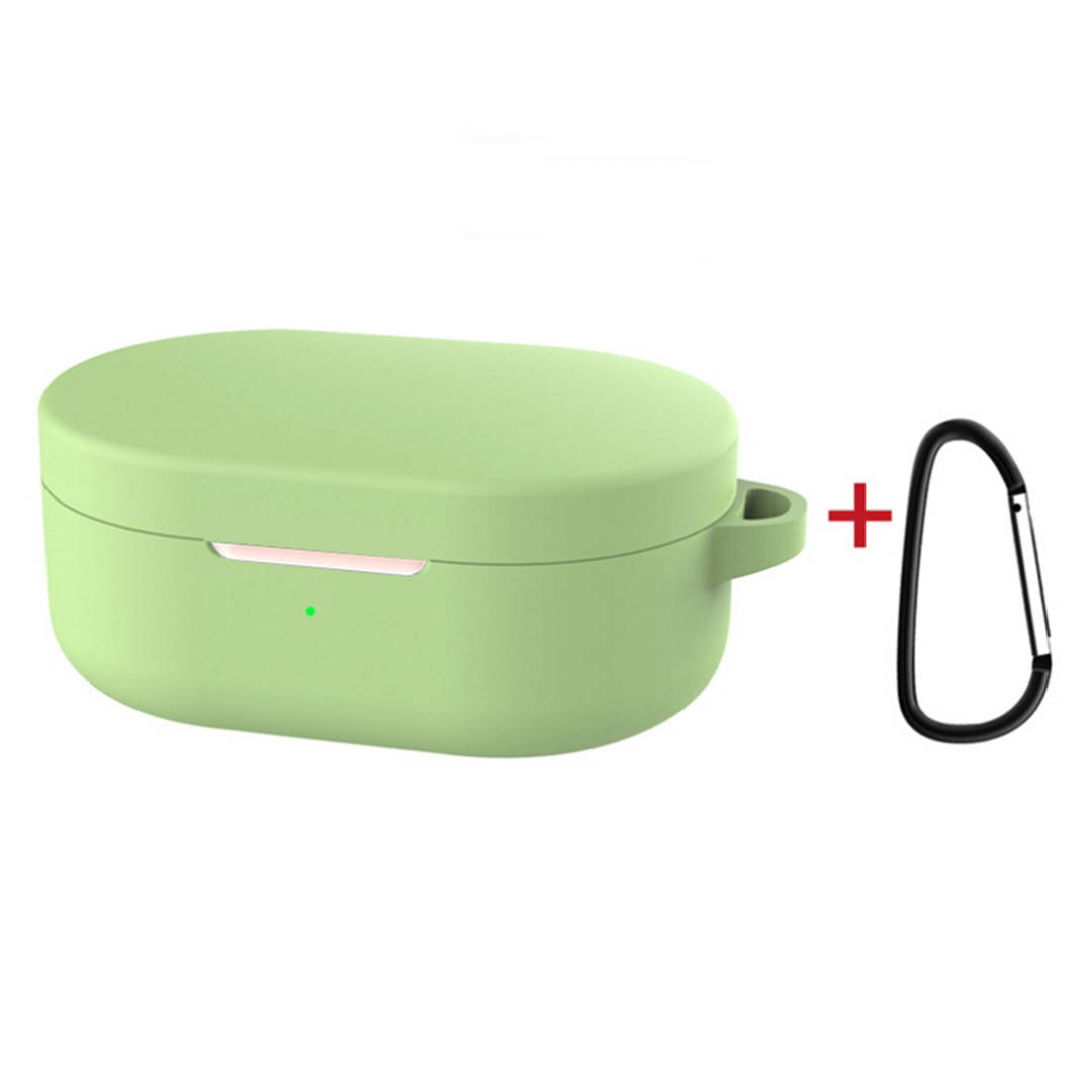 

Силиконовый чехол для Xiaomi Redmi Airdots 3 | чехол + карабин | зеленый, Фисташковый