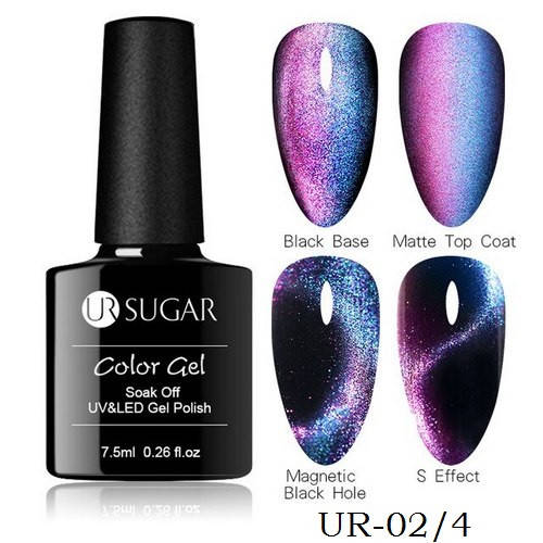 

Гель-лак для ногтей маникюра кошачий глаз 9D, 7.5мл UR Sugar, UR-02/4