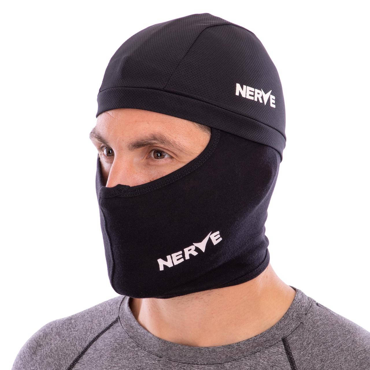 

Балаклава-шапка 2в1 хлопок подшлемник NERVE M-6375 черный