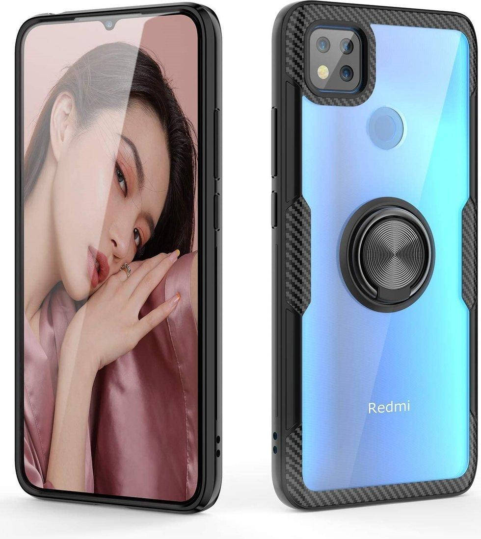 

Чехол Crystal для Xiaomi Redmi 9C бампер противоударный с подставкой Transparent Black