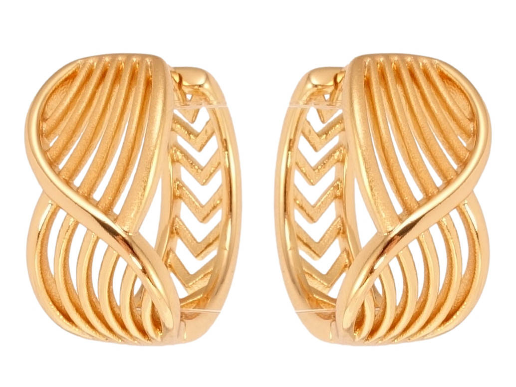 

Серьги Xuping Позолота 18K колечки "Резные восьмерки"