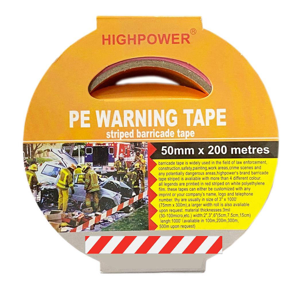 

Лента сигнальная HIGHPOWER 50 мм x 200 м бело-красный MT2256
