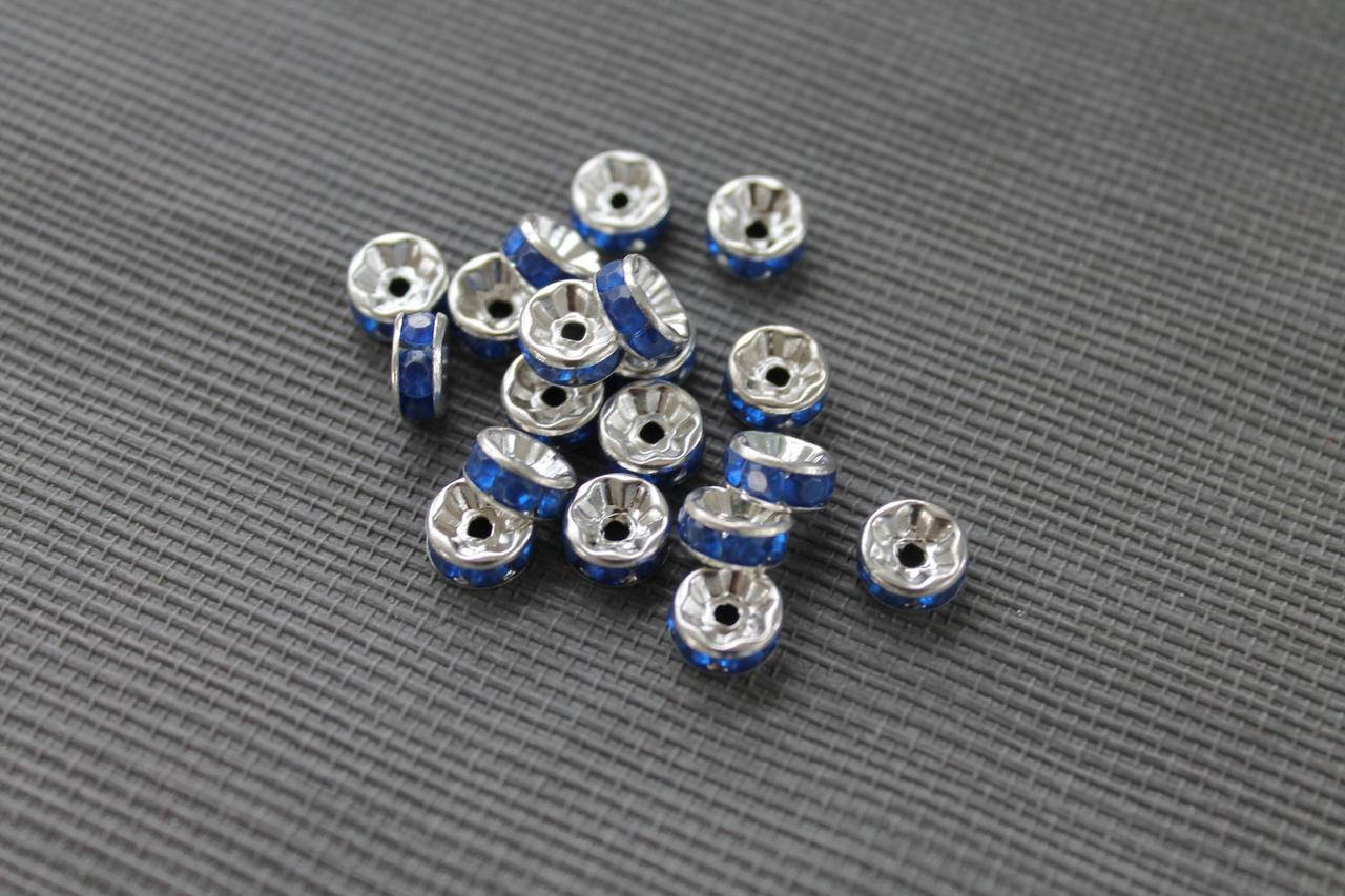 

Разделитель для бусин со стразами, 8 мм, 1 шт