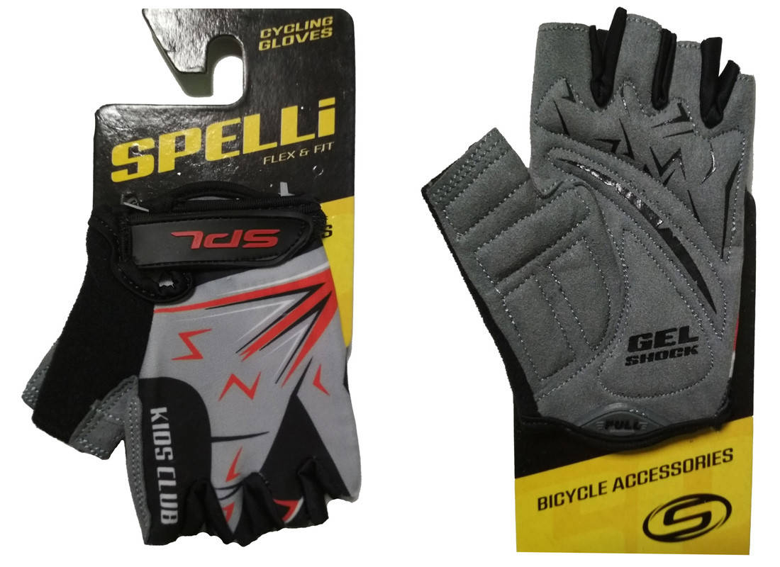 

Перчатки велосипедные детские Spelli SBG-1553 Red "4" (7-8 лет) красные