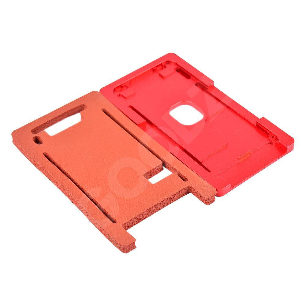 

Форма металлическая с ковриком для склеивания модулей iPhone 8, для стекла с рамкой