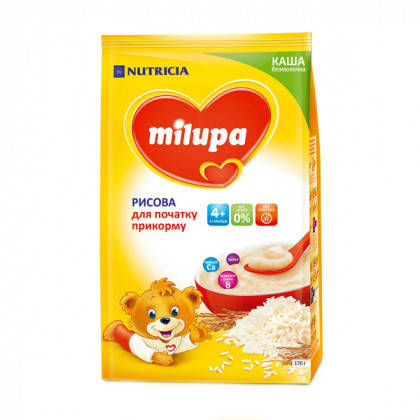 

Каша Milupa (Милупа) безмолочная рисовая для детей от 4-х месяцев 170гр