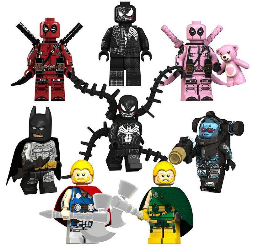 

Человечки фигурки супергероев Marvel, DC 8 шт, Веном, Дедпул для лего lego