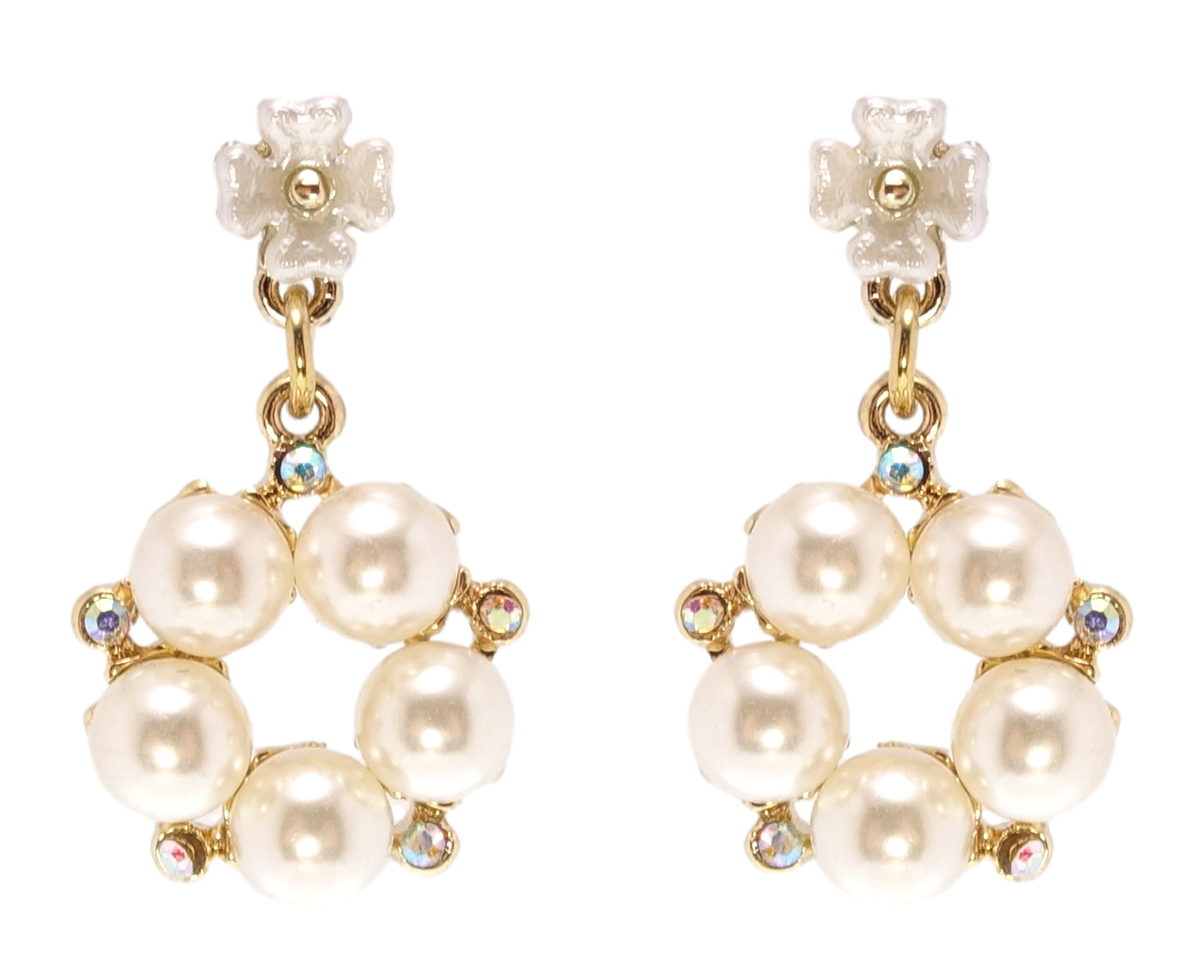 

Серьги Xuping QQMM Позолота 14K игла серебро 925 гвоздики (пусеты) "Жемчужные подвески"