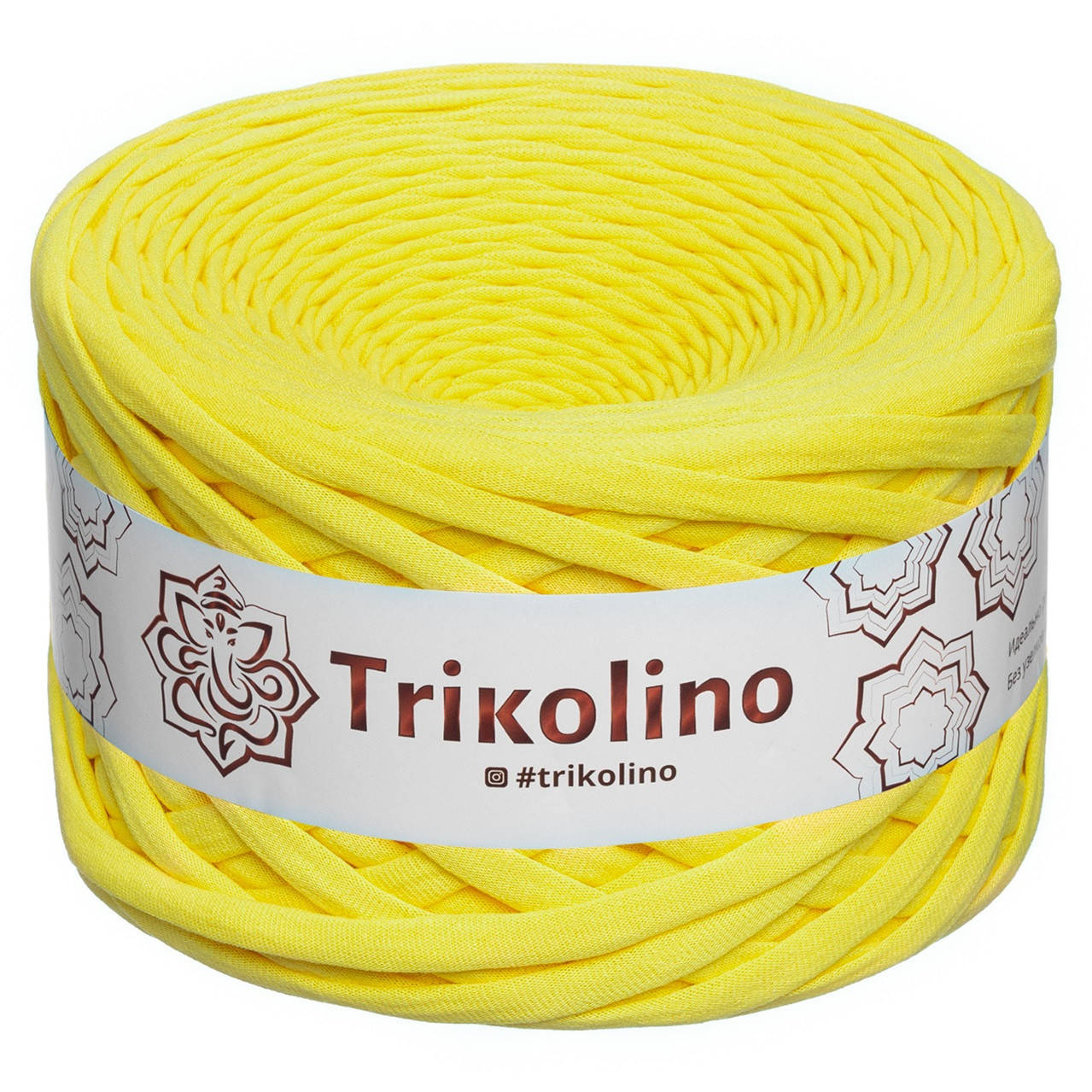

Трикотажная пряжа Trikolino, ширина нити 7-9 мм., длина мотка 50 м., Зеленый Лимон, Зелёный