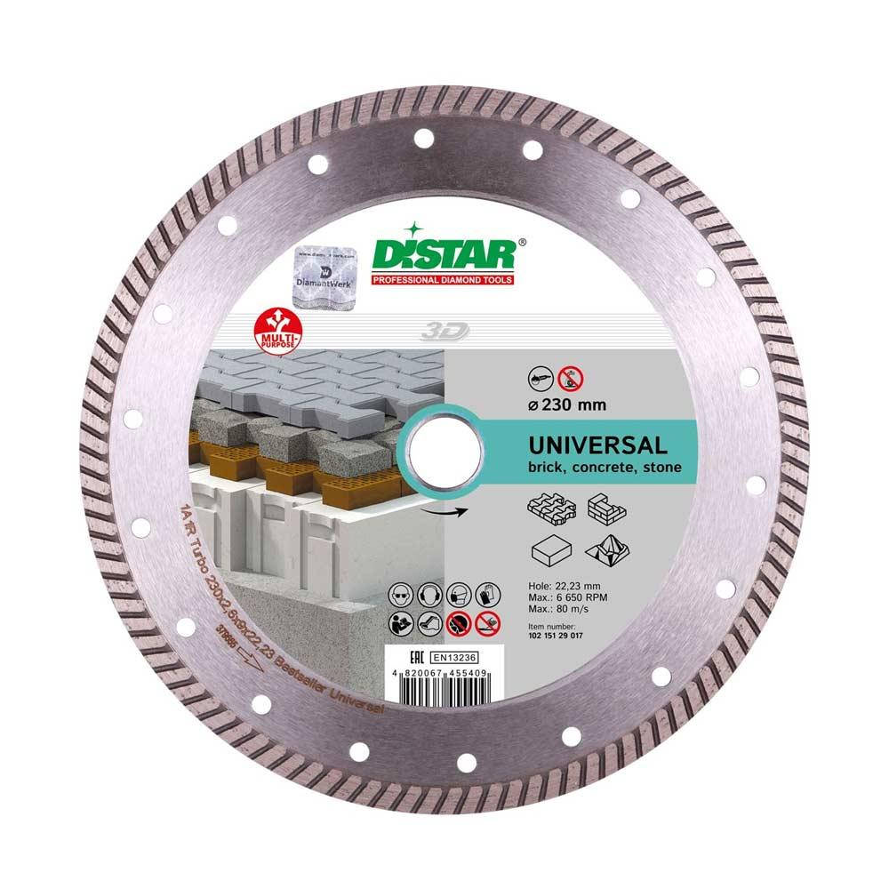 

Круг алмазный Distar Turbo Bestseller Universal 10215129017 230*2,6*9*22,2 мм