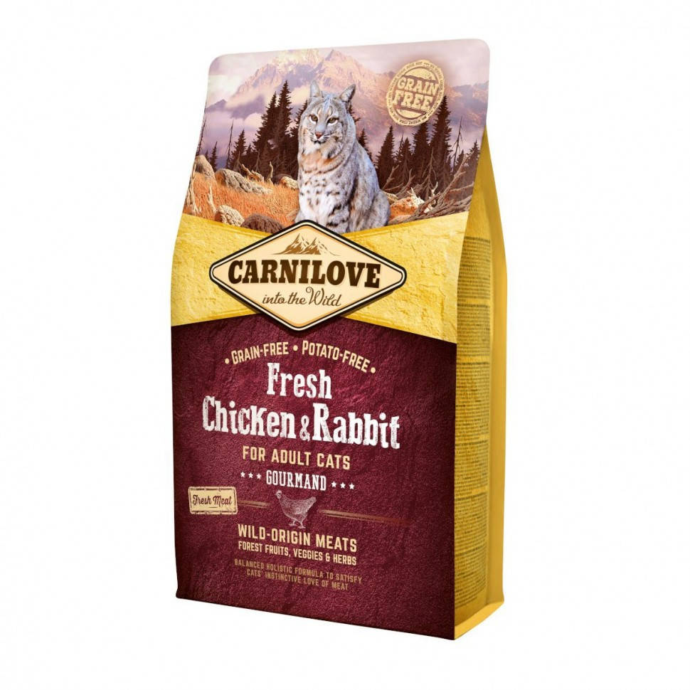 

Сухой корм для кошек Carnilove Fresh Chicken & Rabbit Gourmand с курицей и кроликом 2 кг