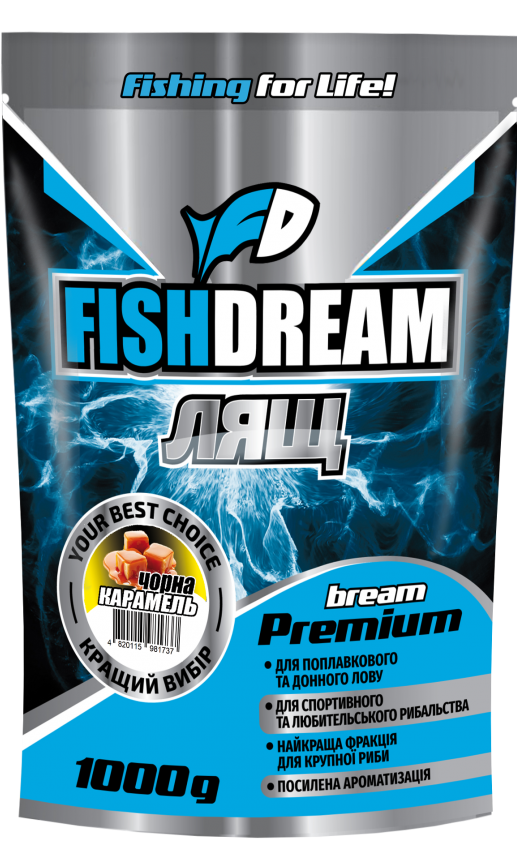 

Прикормка Fish Dream Premium "Лещ Черная-Карамель" 1kg