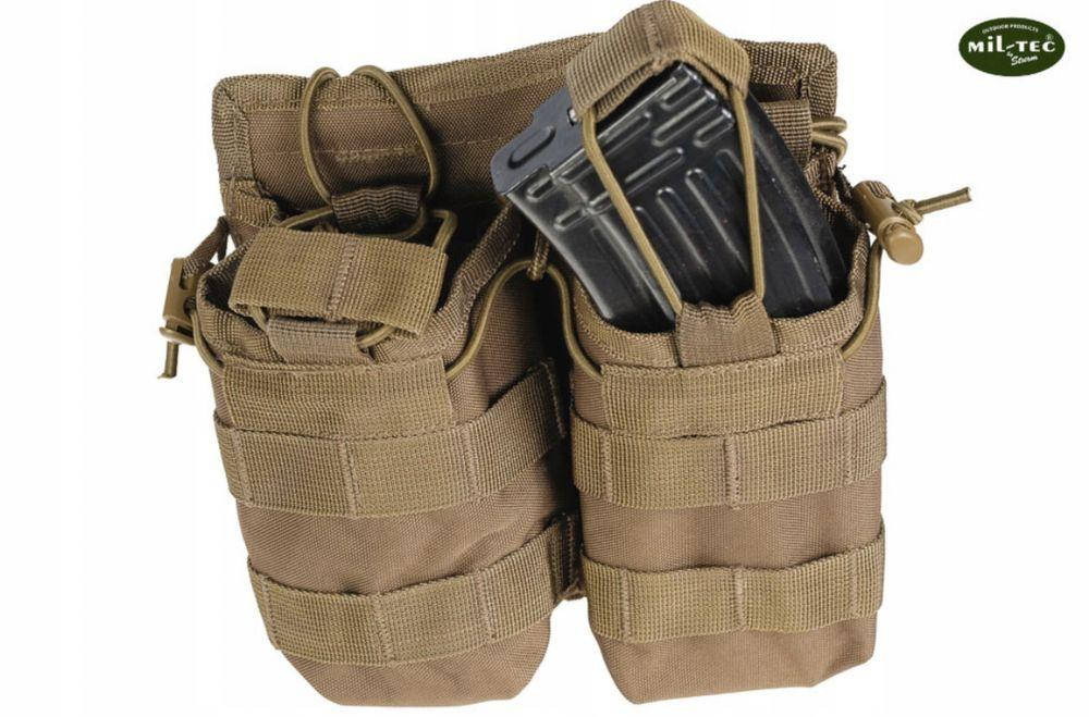 

Двойная сумка для магазинов 7,62 AK M14 MOLLE. Сумка поясная под рожки. Поясная сумка для рожков.