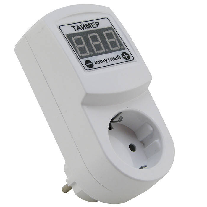 

Таймер минутный ТМ-3 цифровой 15A в розетку с заземлением