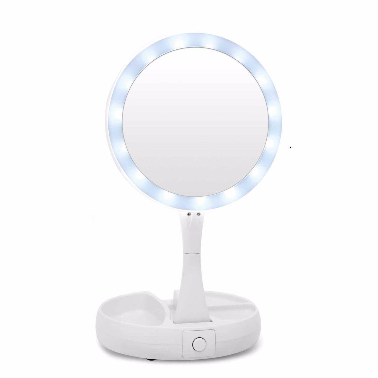 

Зеркало косметическое My Foldaway Mirror с подсветкой, Белый