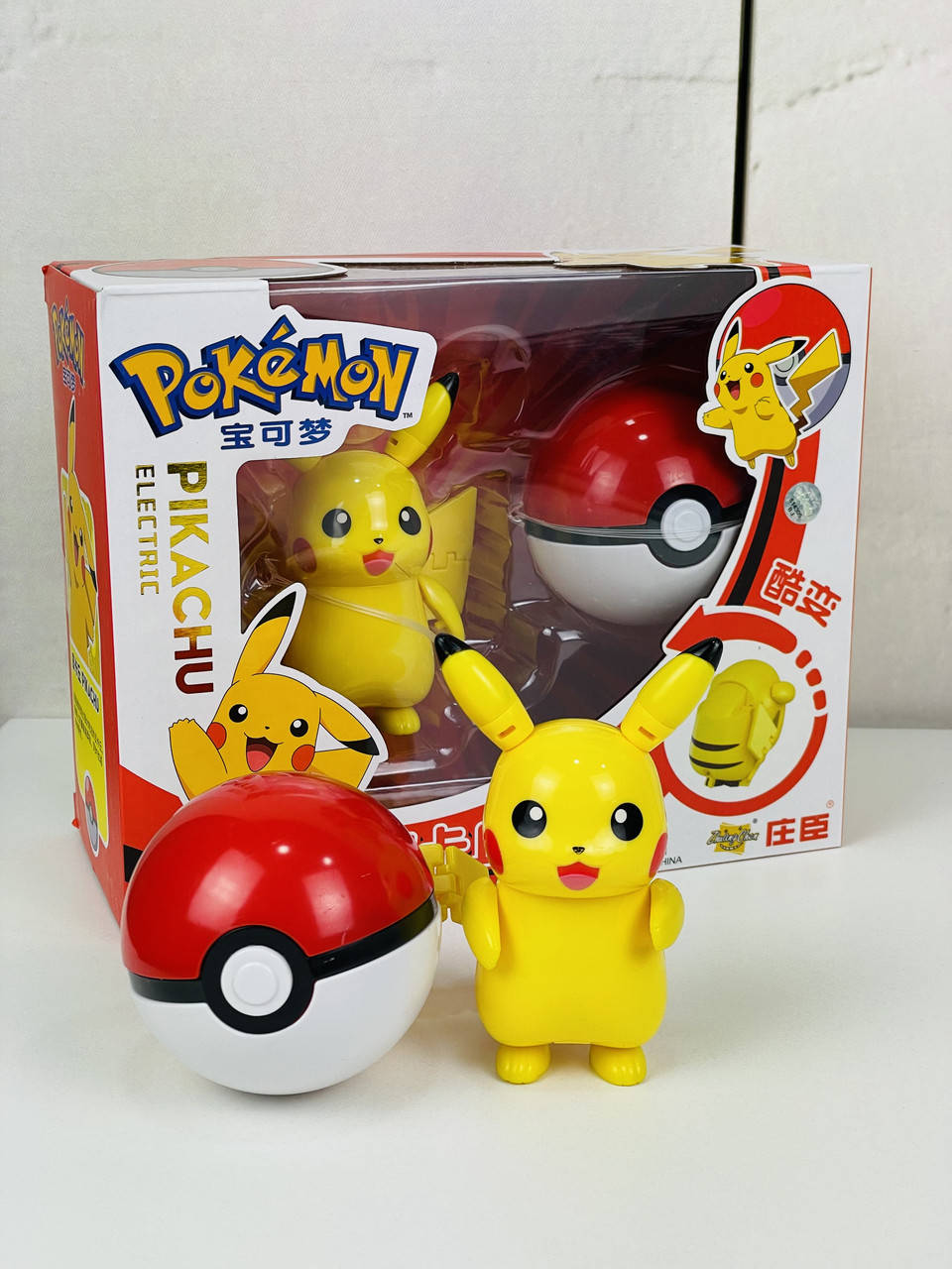 

Покебол - шар с фигуркой трансформером Покемон Pikachu
