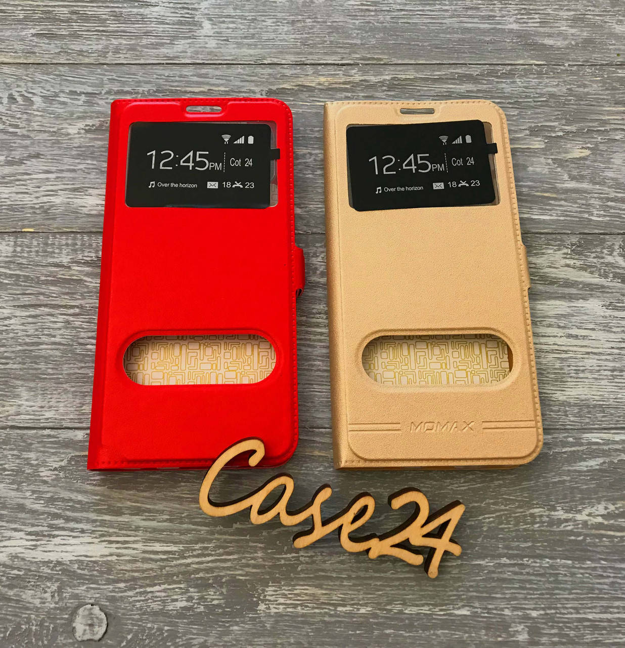 

Кожаный чехол книжка Momax для Samsung Galaxy M20 (2 цвета) золотистый