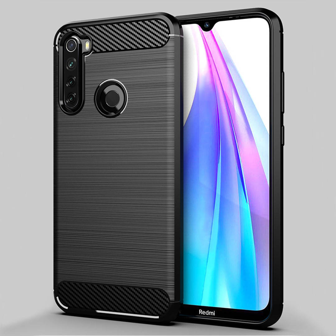 

Противоударный TPU чехол Rugged Carbon для Xiaomi Redmi Note 8T (черный)