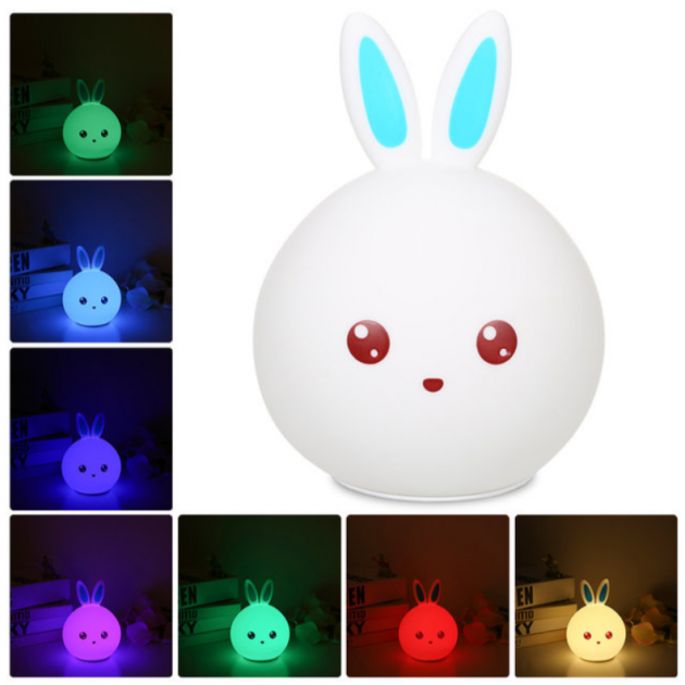 

Детский ночник Rabbit Silicone Lamp, LED лампа, светильник силиконовый, Белый