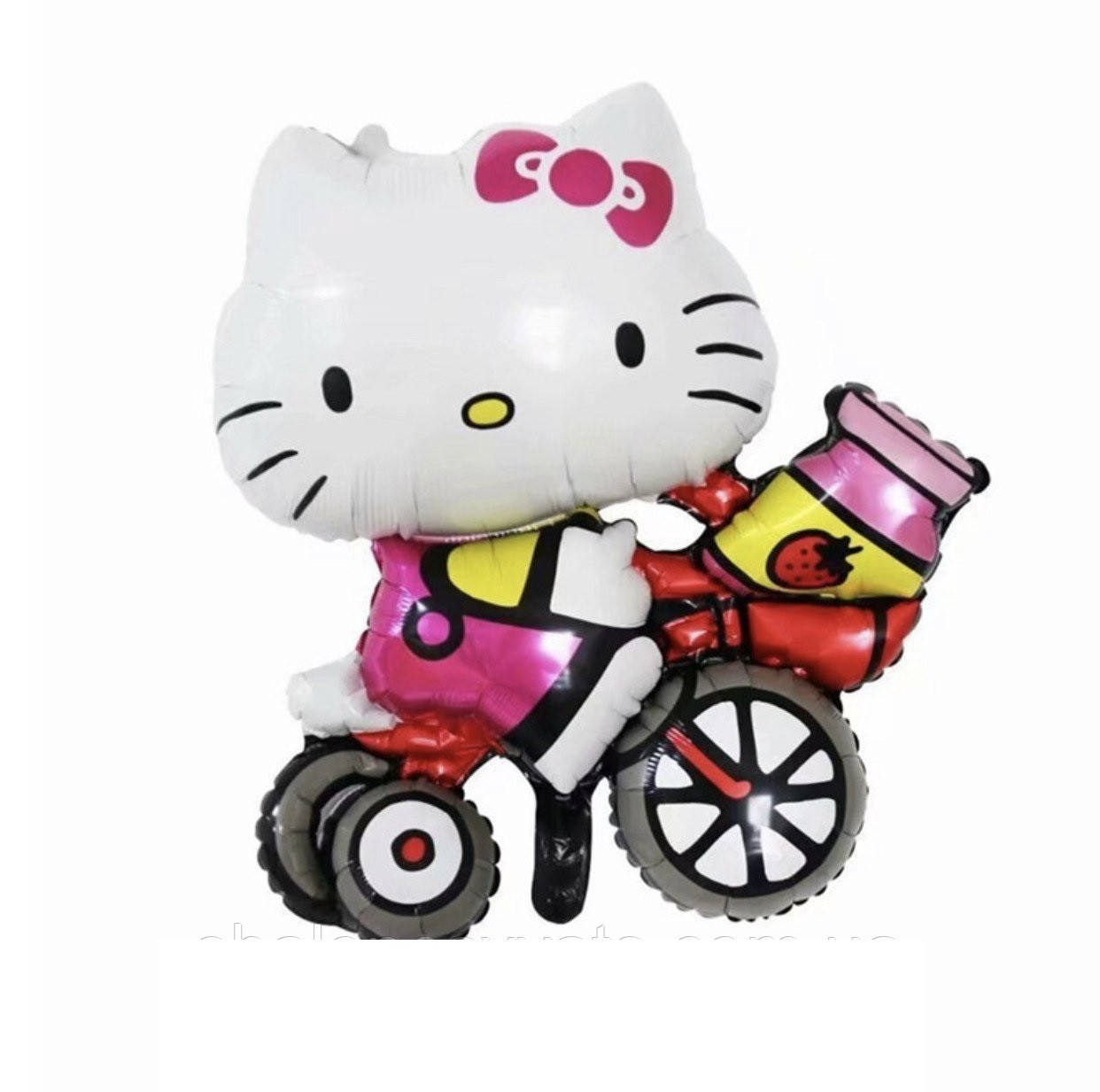 

Фольгированный шарик КНР (58х69 см) Китти на велосипеде, Разные цвета