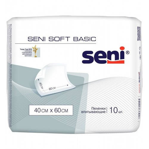 

Гигиенические пеленки Seni Soft Basic (40 х 60) 10 шт (серая пачка)