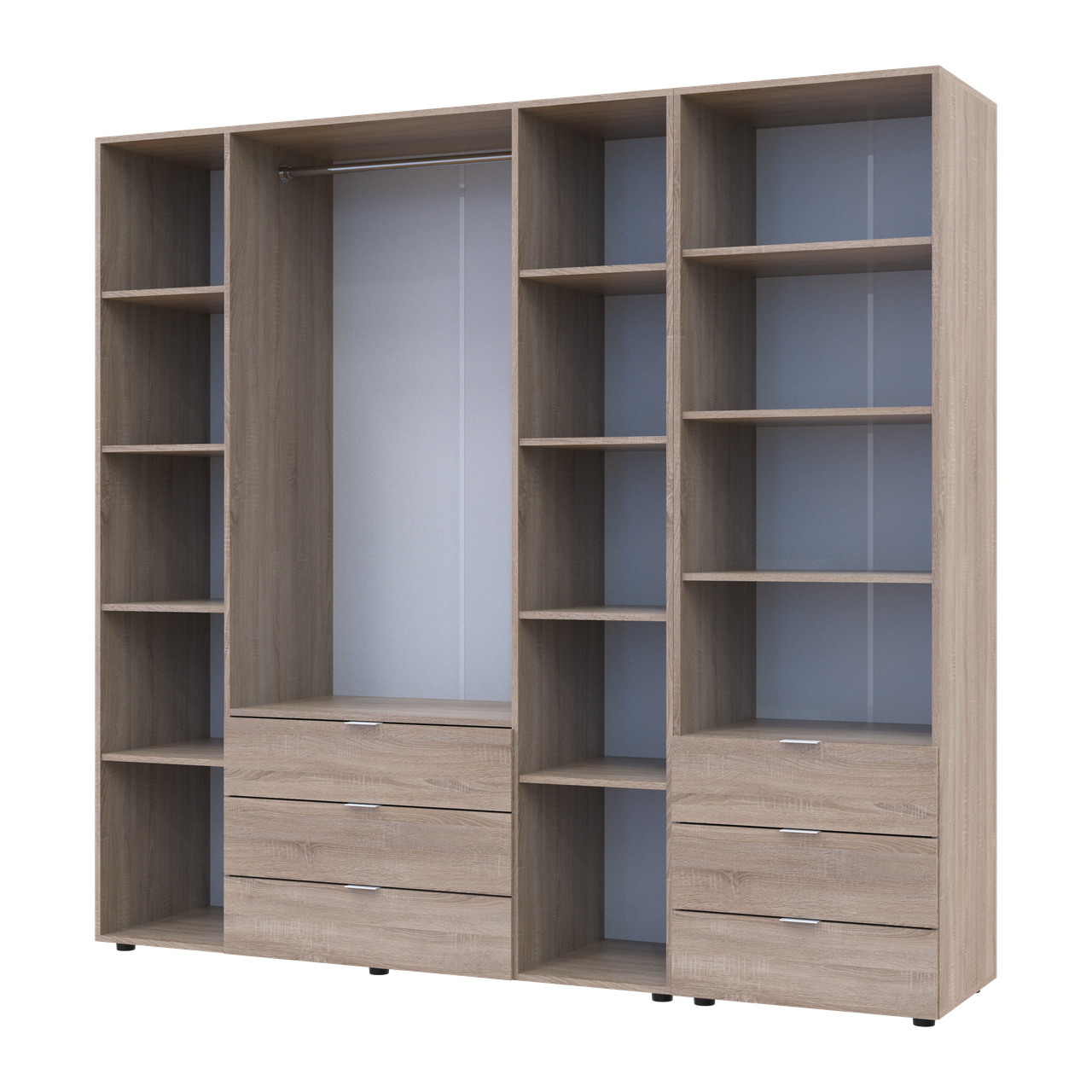 Шафа для одягу Doros Гелар Дуб сонома 4ДСП з пеналом 215х49.5х203.4 (42005182) 3