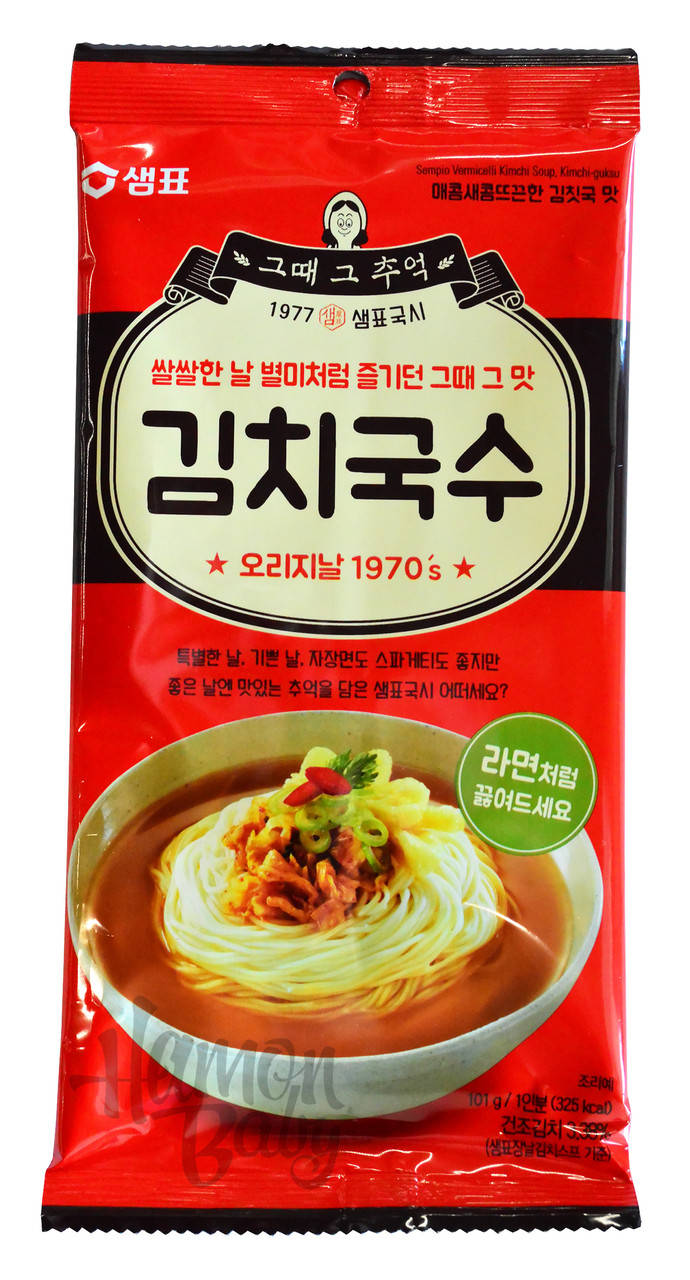 

Острый суп с лапшой и кимчи Kimchi-guksu, 101 г, ТМ Sempio, Южная Корея