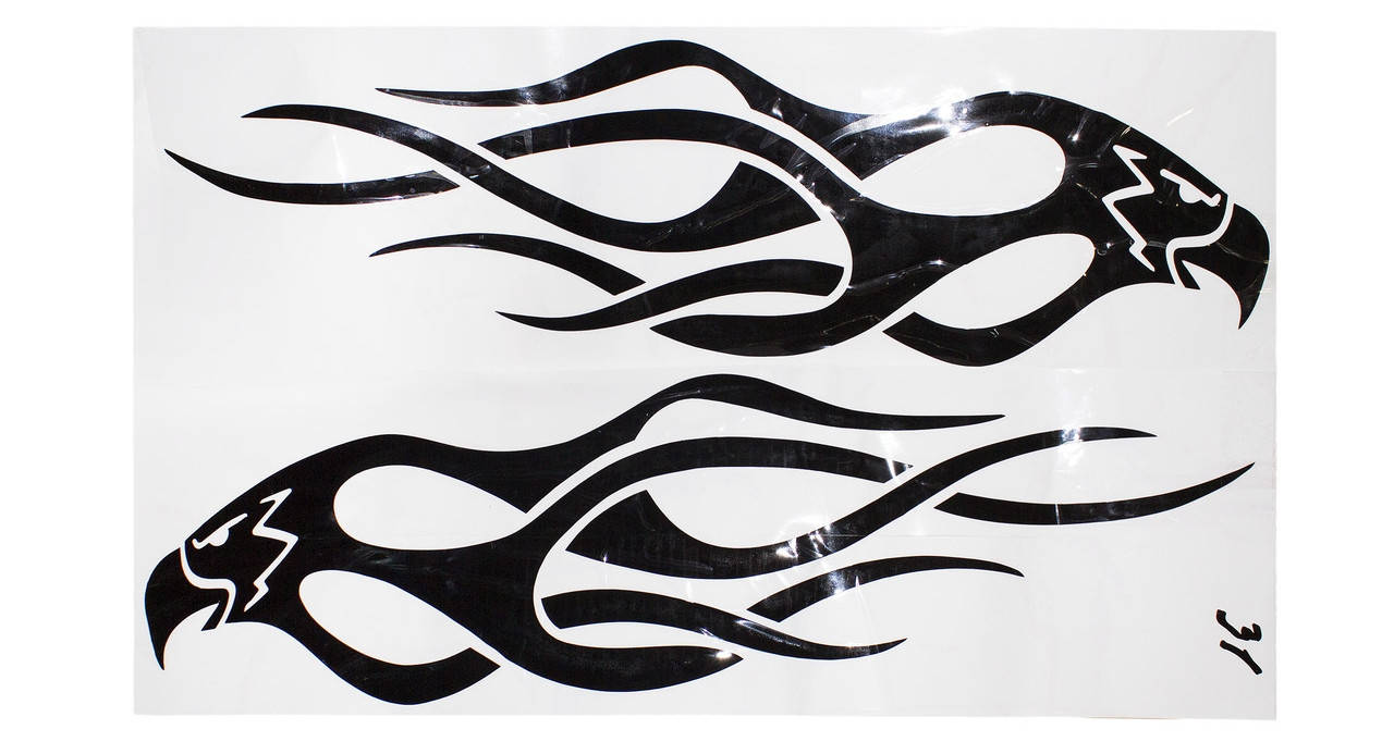 

Наклейки автомобильные универсальные на двери ПАРА /80 см*20 см/ орлы