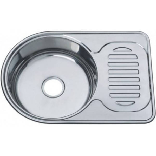 

Врезная кухонная мойка из нержавеющей стали Platinum 6745 Декор 0.8