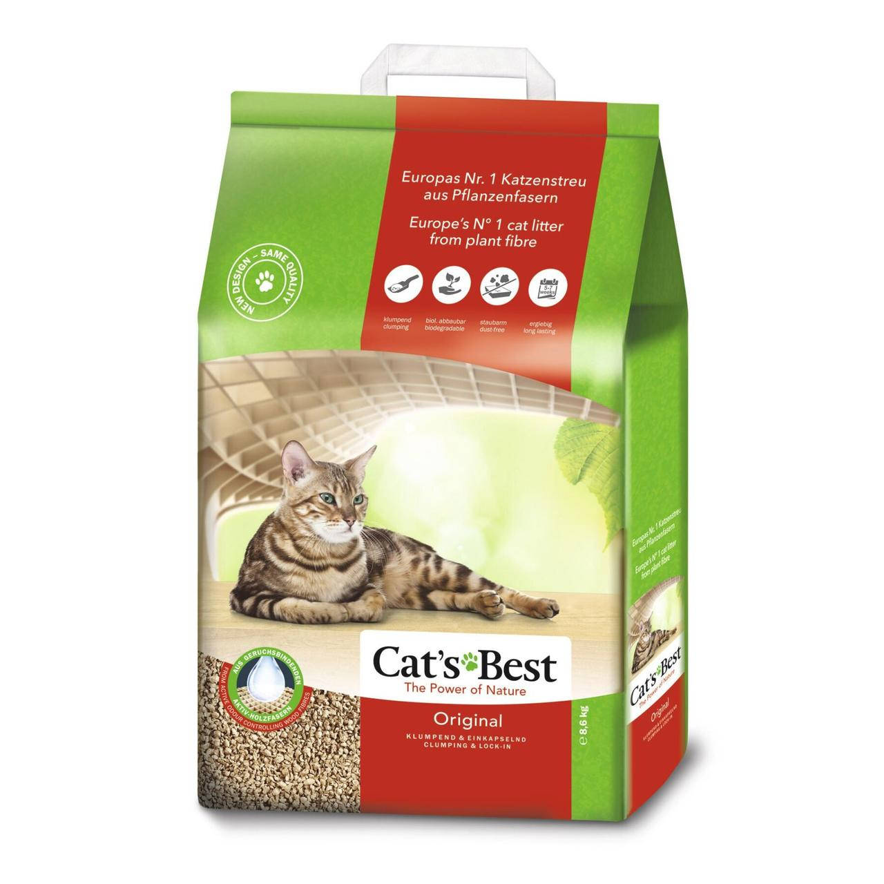 

Cat's Best Original 20л ( 8,6 кг ) - наполнитель древесный