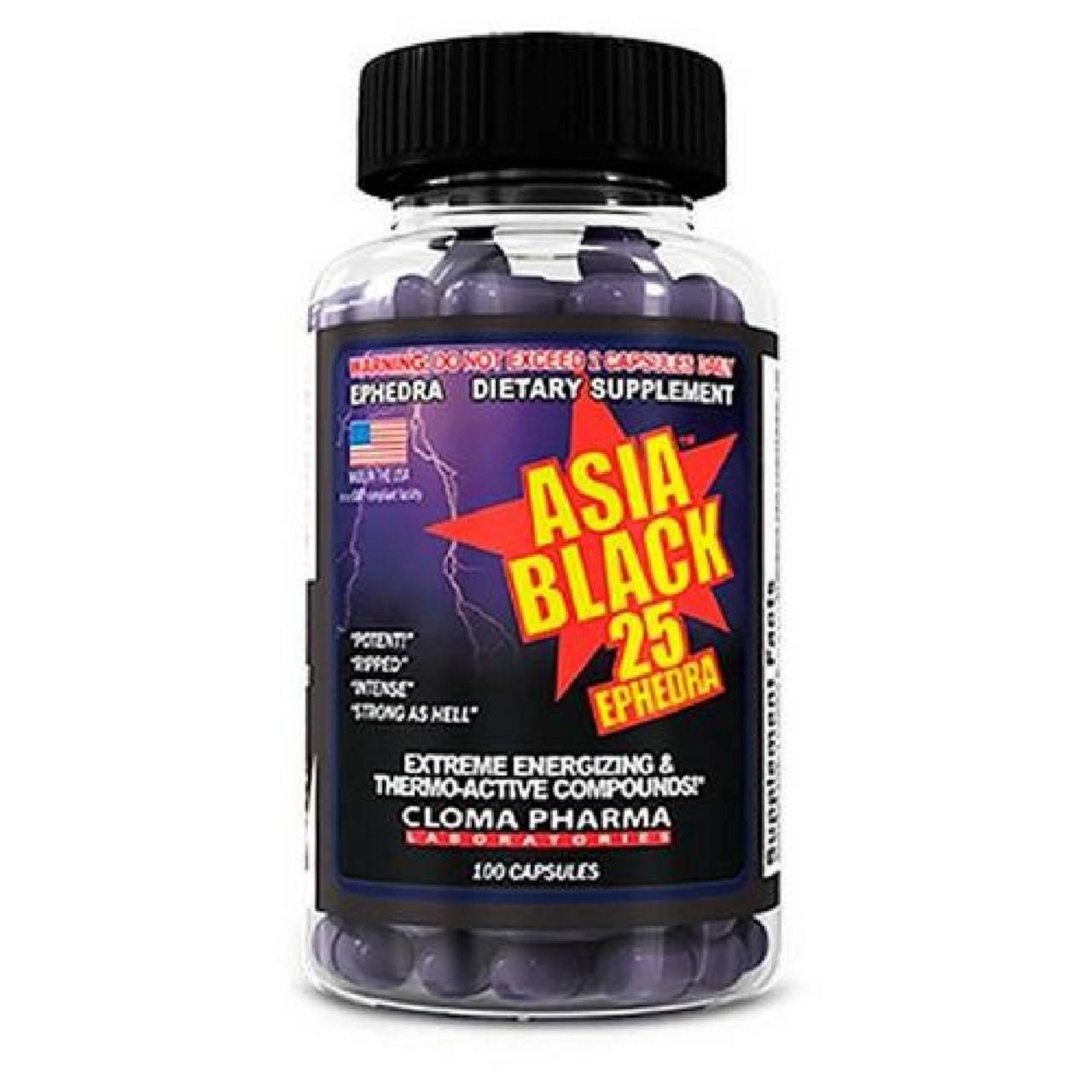 

Жиросжигатель Cloma Pharma Asia Black 100 caps Азия блэк для сушки и похудения