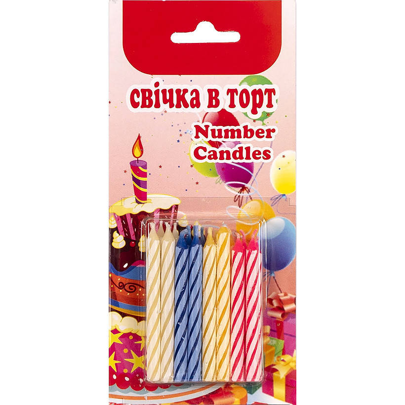 

Набор свечей для торта 16 штук 5,5см 16М-16, Розовый