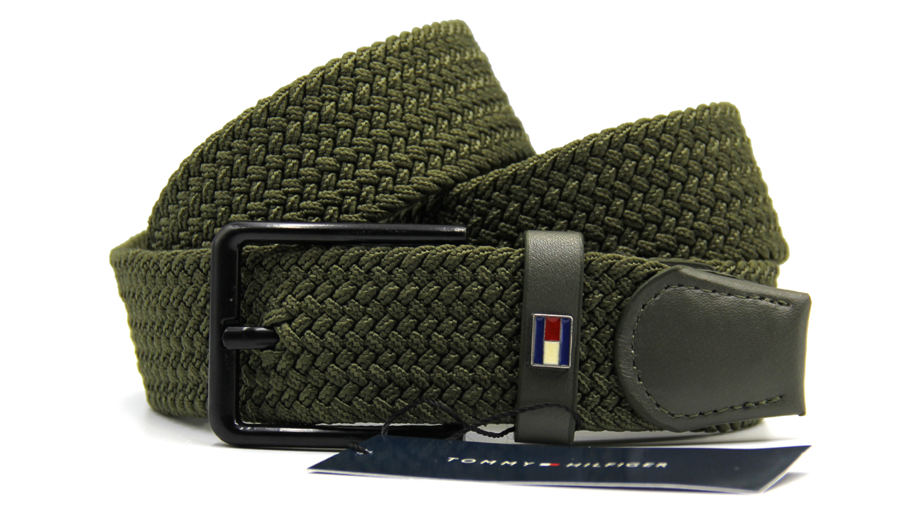 

Ремень резинка мужской Tommy Hilfiger плетеный Хаки
