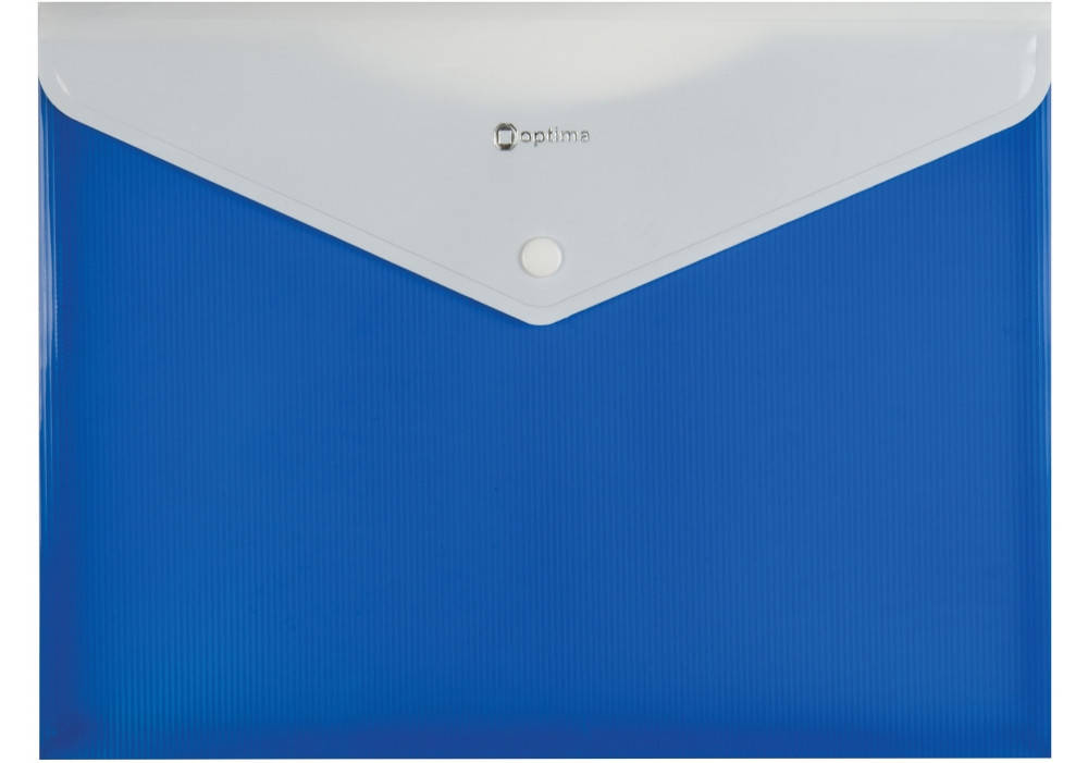 

Папка-конверт А4 на кнопке с расширением, ПОЛОСА, синяя, Синий