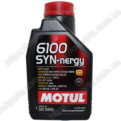 

Масло Motul 6100 Syn-nergy 5W-40 (1л.)