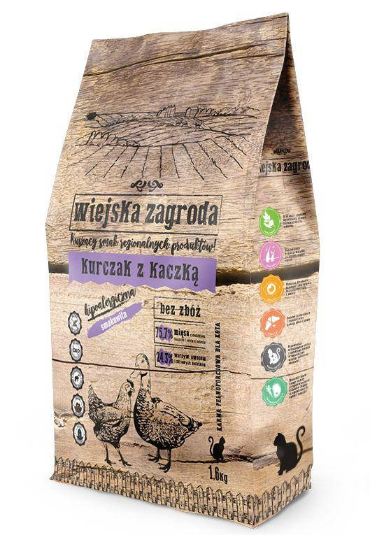 

Сухой кошачий корм "Курица и утка", сухой корм для кошек, 1.6 кг - Wiejska Zagroda