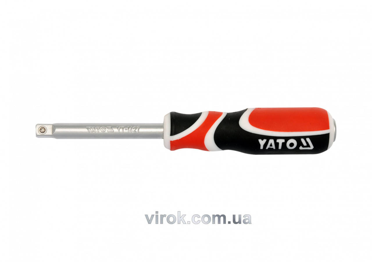 

Ручка із з'єднанням під головки YATO M=1/4"(6,3 мм) L=150 мм YT-1427
