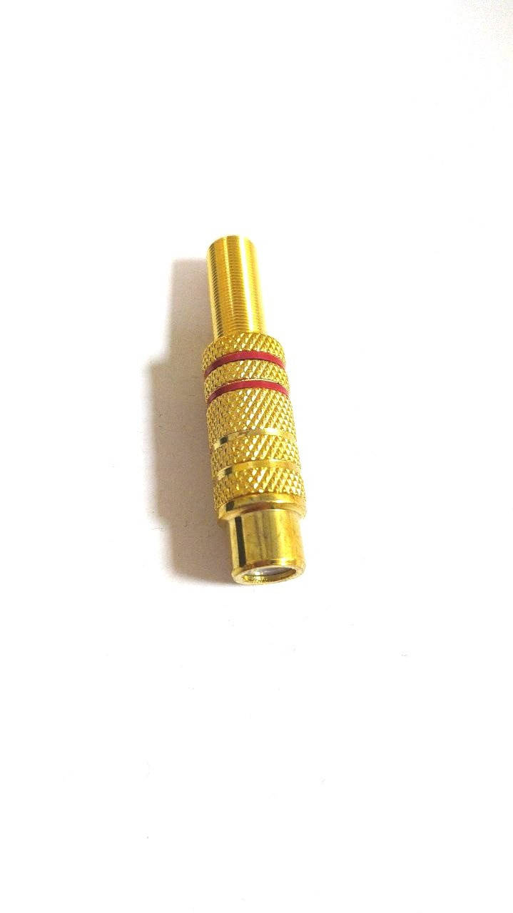 

Гнездо RCA (тюльпан) корпус металл, gold красное