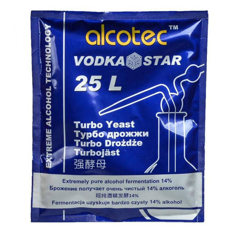 

Спиртовые турбо Дрожжи Alcotec Vodka Star для водки (66 г)